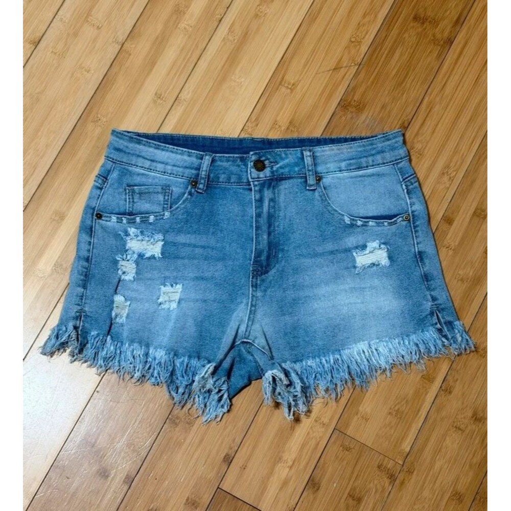 Light-wash Denim Shorts